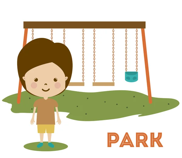 Park ontwerp — Stockvector