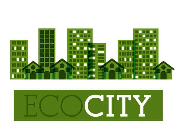 Eco stad design — Stockvector