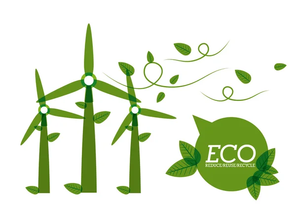 Eco stad design — Stockvector