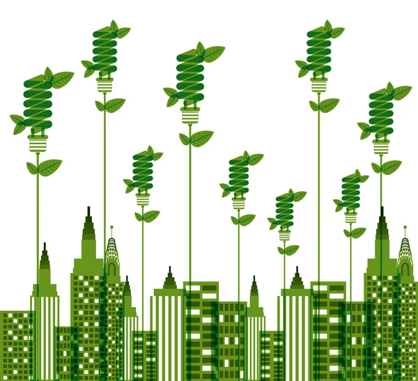 Design de ville écologique — Image vectorielle