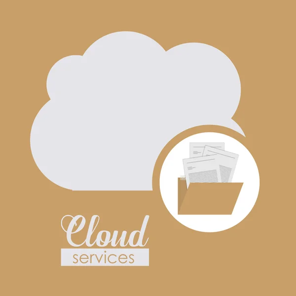 Conception de services Cloud — Image vectorielle