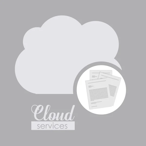 Conception de services Cloud — Image vectorielle