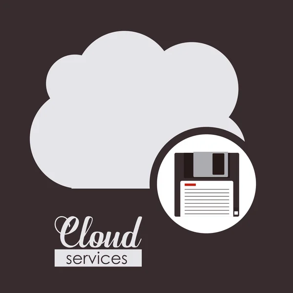 Design de serviços em nuvem — Vetor de Stock