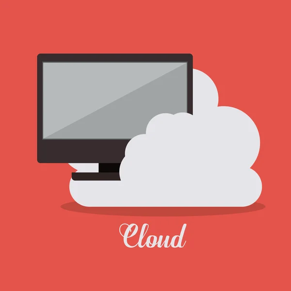 Design dei servizi cloud — Vettoriale Stock
