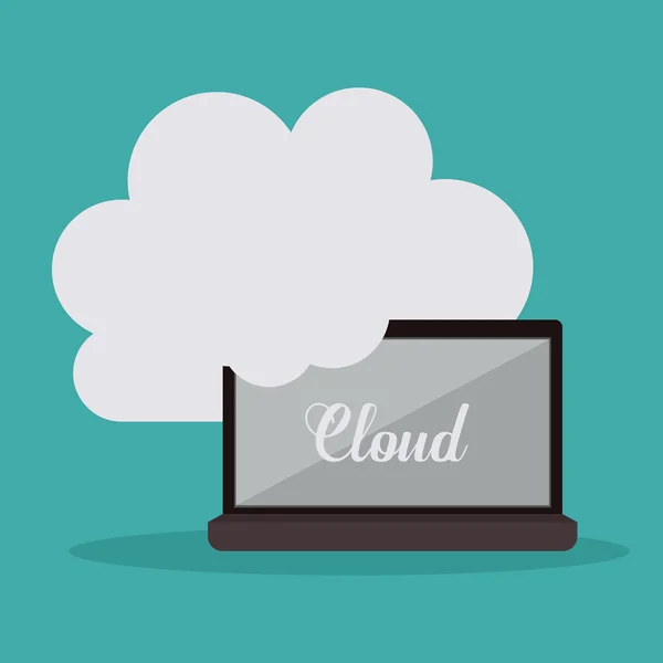 Design dei servizi cloud — Vettoriale Stock