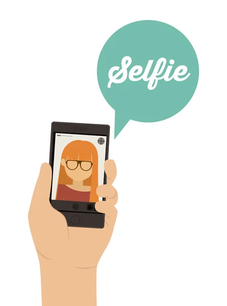Selfie ontwerp — Stockvector