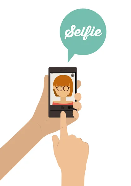 Selfie ontwerp — Stockvector