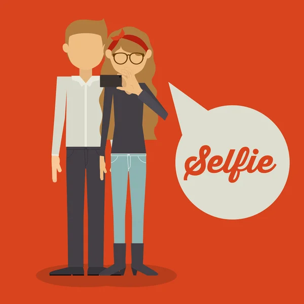 Selfie design — Stock Vector