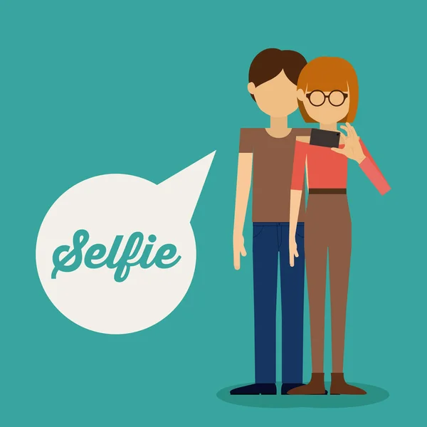 Selfie design — Stock Vector