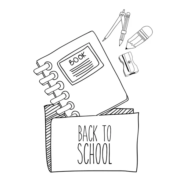 Volver al diseño escolar — Vector de stock