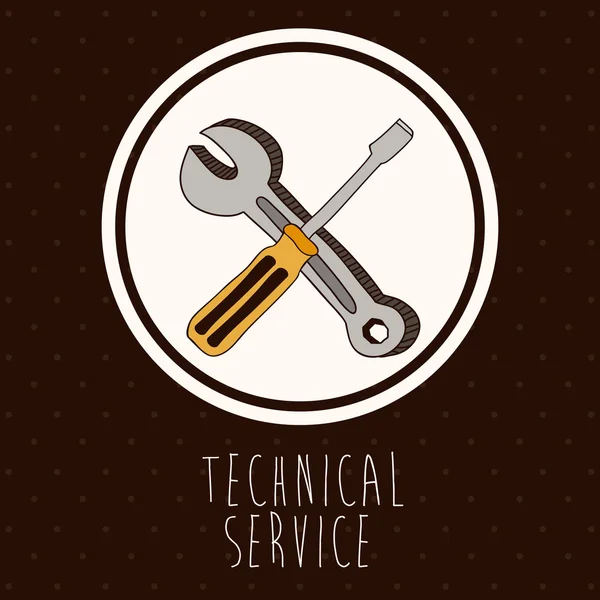 Technical service design — Stock Vector