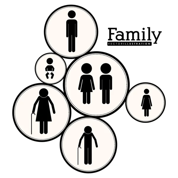 Conception familiale — Image vectorielle