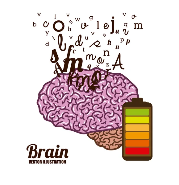 Hjernens utforming – stockvektor
