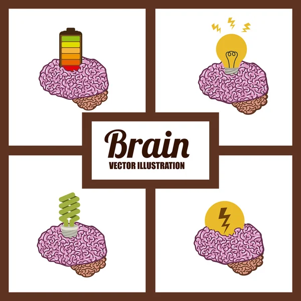 Brain design — Stock Vector