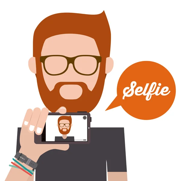 Selfie design — Stock Vector