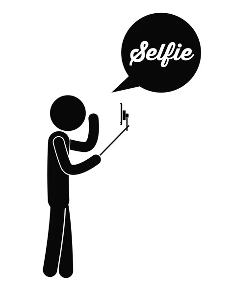 Conception selfie — Image vectorielle