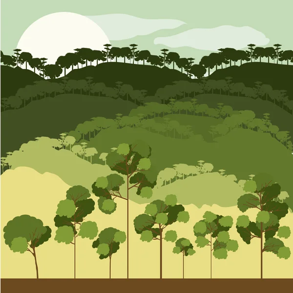 Erdőszerkezet kialakítása — Stock Vector