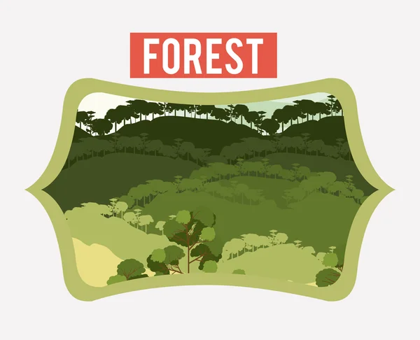 Projekt lasu — Wektor stockowy