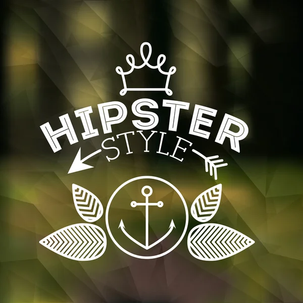 Diseño de estilo Hipster — Vector de stock