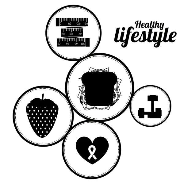 Healthy lifestyle design — Stock Vector