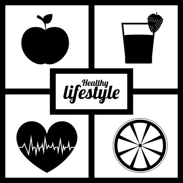 Healthy lifestyle design — Stock Vector