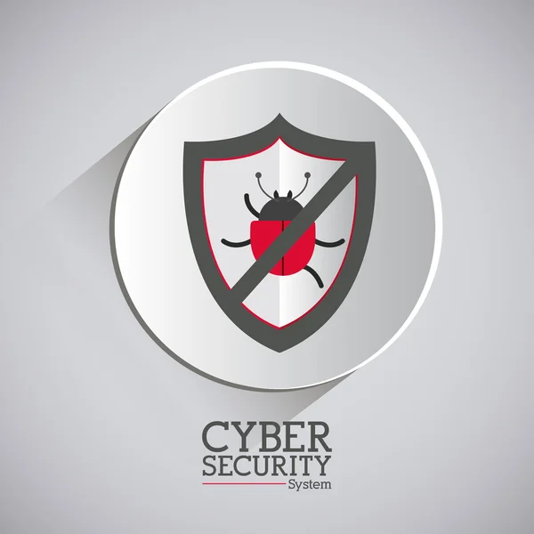 Diseño de virus y sistema de seguridad — Vector de stock