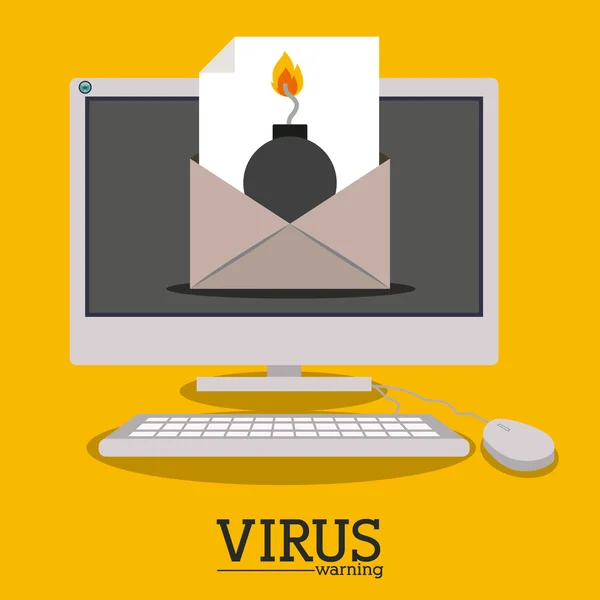 Diseño de virus y sistema de seguridad — Archivo Imágenes Vectoriales