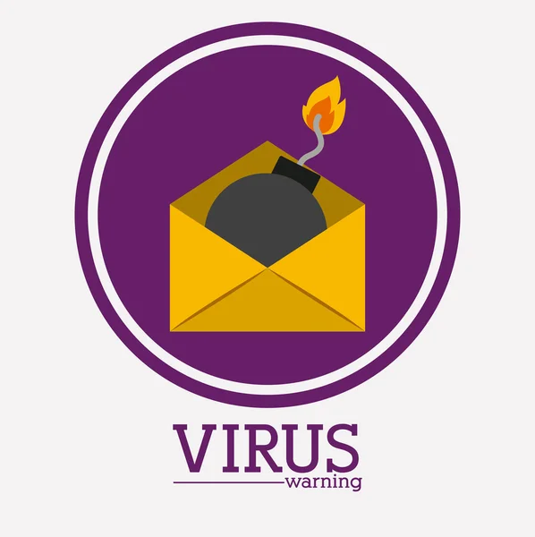 Diseño de virus y sistema de seguridad — Archivo Imágenes Vectoriales