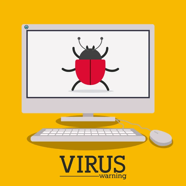 Progettazione di virus e sistemi di sicurezza — Vettoriale Stock