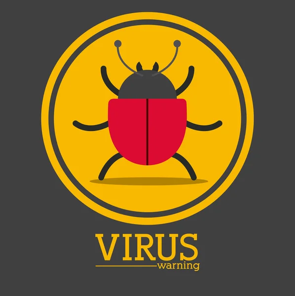 Diseño de virus y sistema de seguridad — Archivo Imágenes Vectoriales