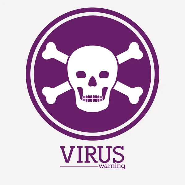 Virus och säkerhet systemdesign — Stock vektor