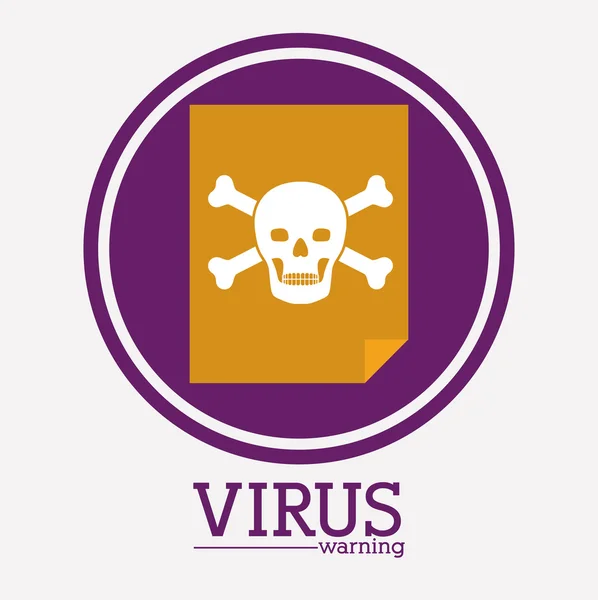 Projeto de vírus e sistema de segurança — Vetor de Stock