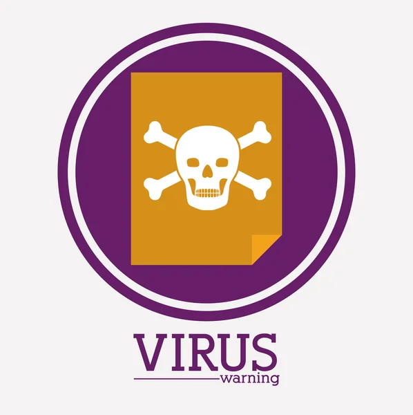 Diseño de virus y sistema de seguridad — Archivo Imágenes Vectoriales