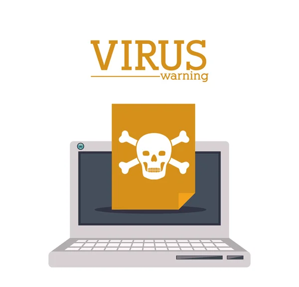 Virus dan desain sistem keamanan - Stok Vektor
