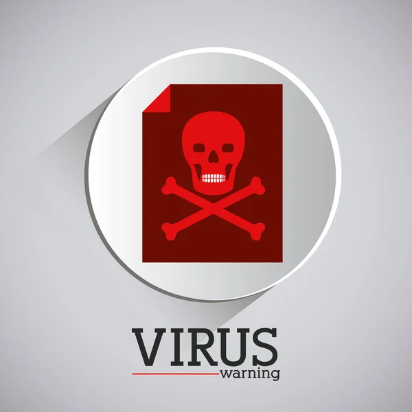 Conception du virus et du système de sécurité — Image vectorielle