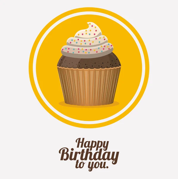 Feliz cumpleaños diseño — Vector de stock