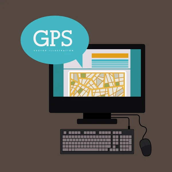 Diseño GPS — Vector de stock