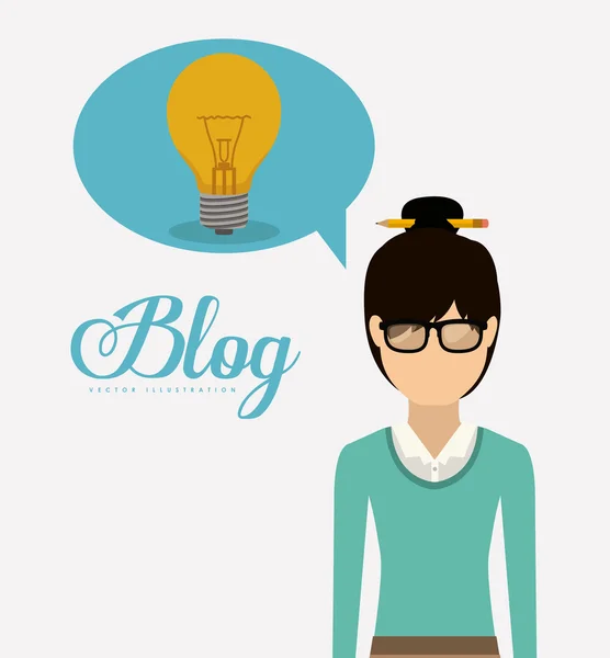 Blogger ontwerp — Stockvector