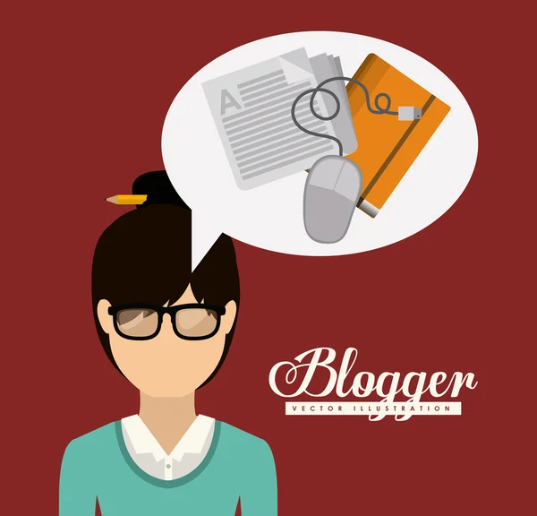 Blogger design — Stock Vector