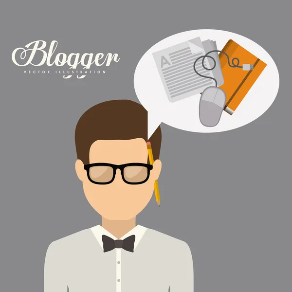Blogger design — Stock vektor