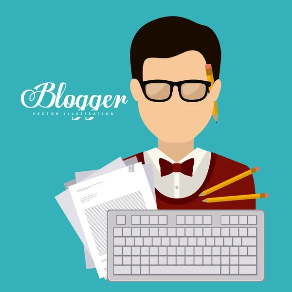 Blogger design — Stock vektor