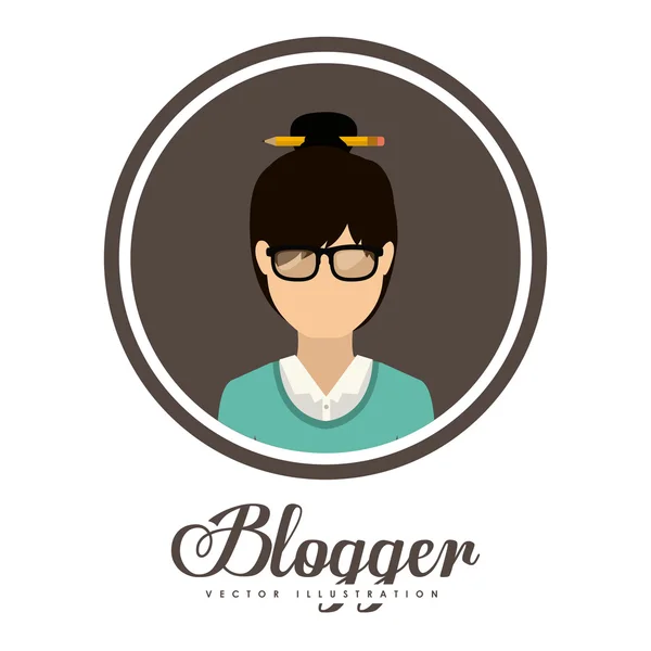 Blogger ontwerp — Stockvector