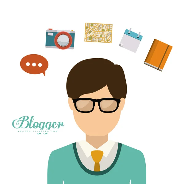 Design de blogueiro — Vetor de Stock