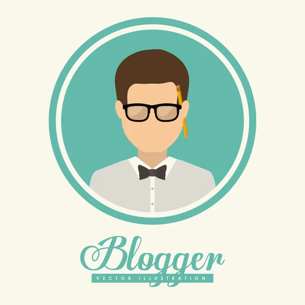 Diseño del bloguero — Vector de stock