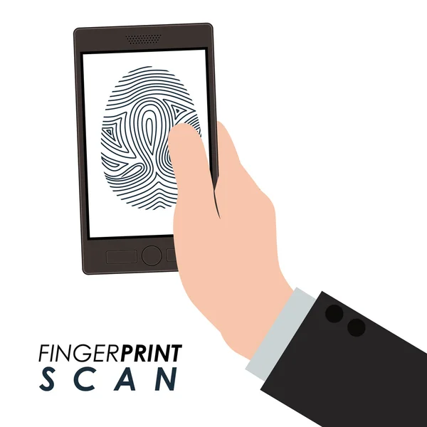 Fingerabdruck-Scanner — Stockvektor