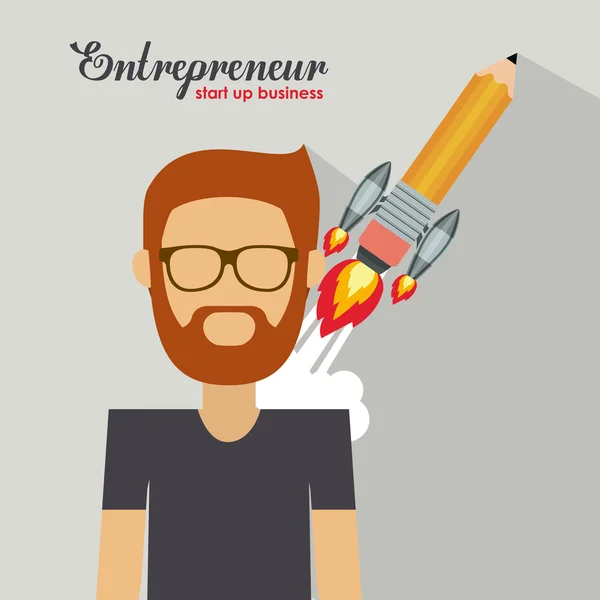 Conception d'entrepreneur — Image vectorielle