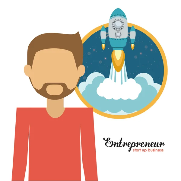 Conception d'entrepreneur — Image vectorielle