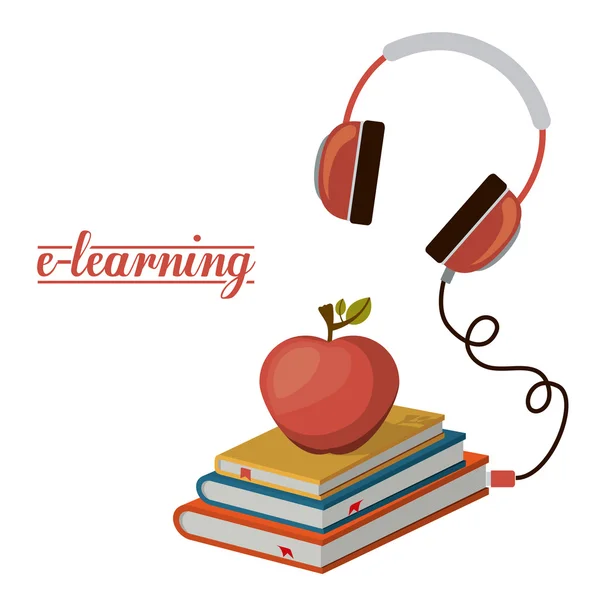 Progettazione e-learning — Vettoriale Stock