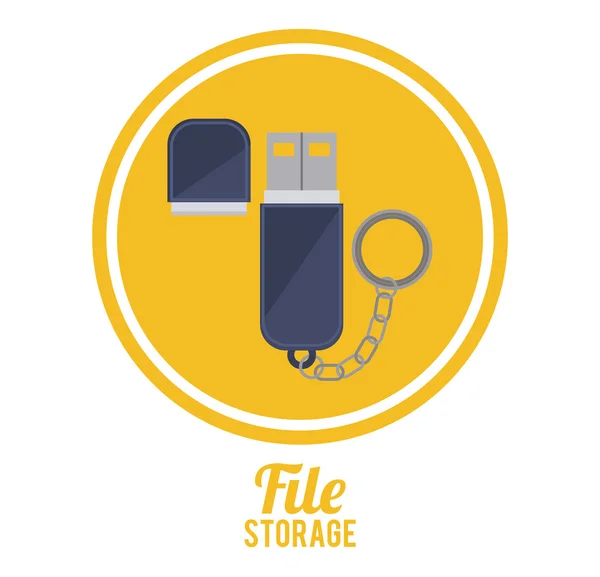 Projeto de armazenamento de arquivos — Vetor de Stock