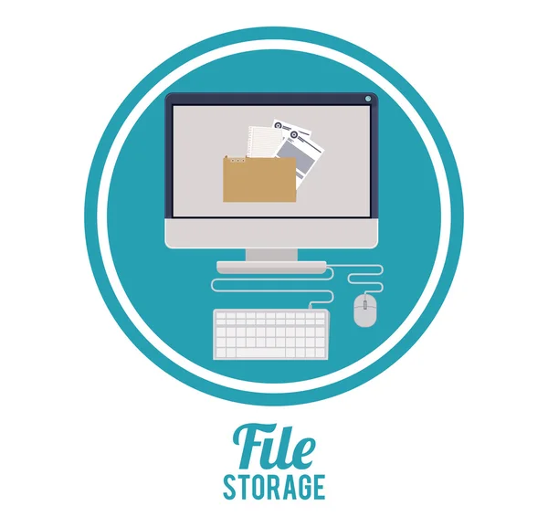 Diseño de almacenamiento de archivos — Vector de stock